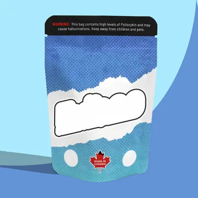 3.5 Mylar Bags shown as a finished custom-printed pack