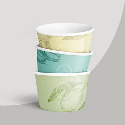 3 oz Paper Cups shown as a finished custom-printed pack