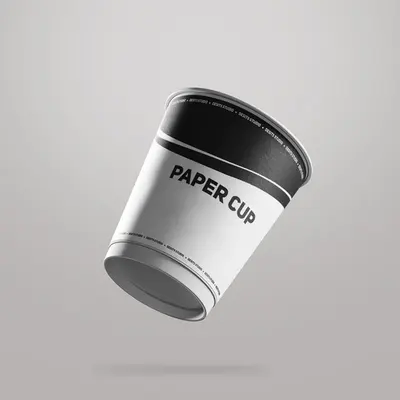 6 oz Paper Cups photographed from a second angle showing the side panel