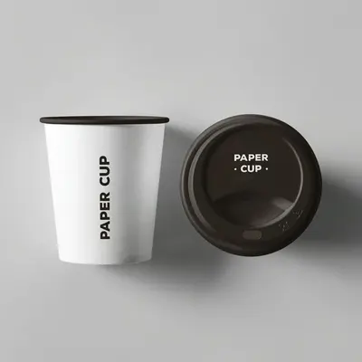 6 oz Paper Cups displayed with the closure detail visible