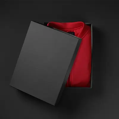 Apparel Packaging presented alongside its printed surface detail