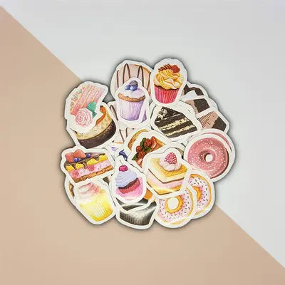 Bakery Stickers shown as a finished custom-printed pack