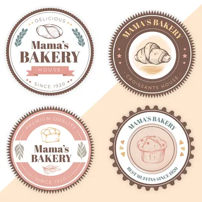 Bakery Stickers photographed to show the finish across the panel