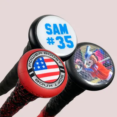 Bat Knob Stickers shown as a finished custom-printed pack