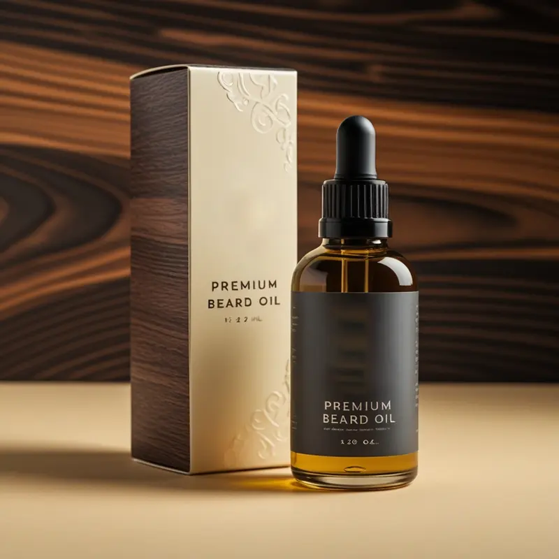 Beard Oil Boxes photographed to show finish and proportion
