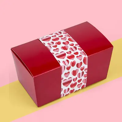 Belly Band Packaging photographed from a second angle showing the side panel