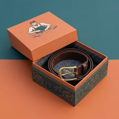 Belt Boxes displayed with the closure detail visible