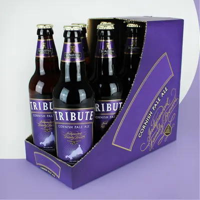 Beverage Boxes shown as a finished custom-printed pack