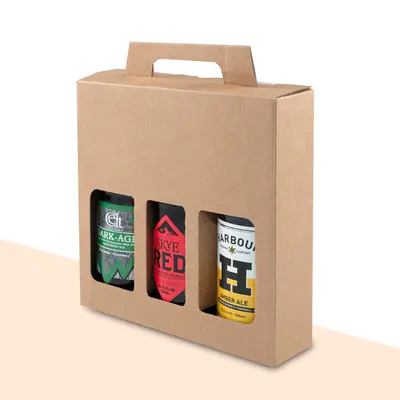 Beverage Boxes photographed from a second angle showing the side panel
