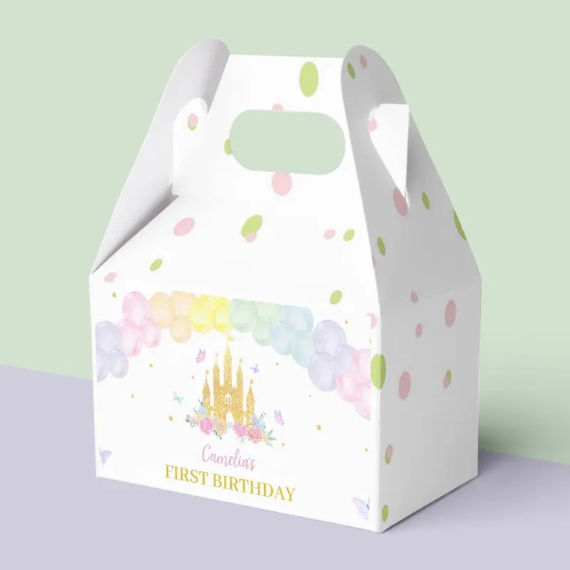 Birthday Gable Boxes produced as custom gift boxes