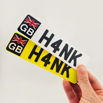 Boat Registration Number Stickers shown as a finished custom-printed pack