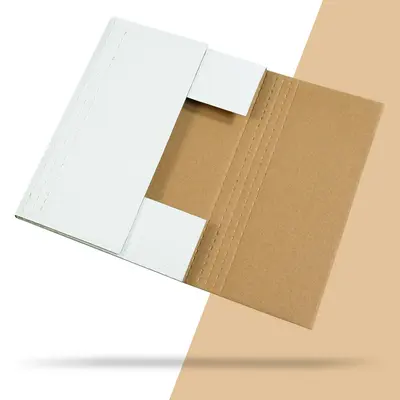 Book Mailers photographed from a second angle showing the side panel