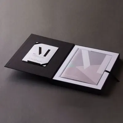 Booklet Boxes with Inserts presented alongside its printed surface detail