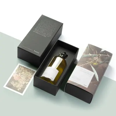 Bottle Product Inserts presented alongside its printed surface detail