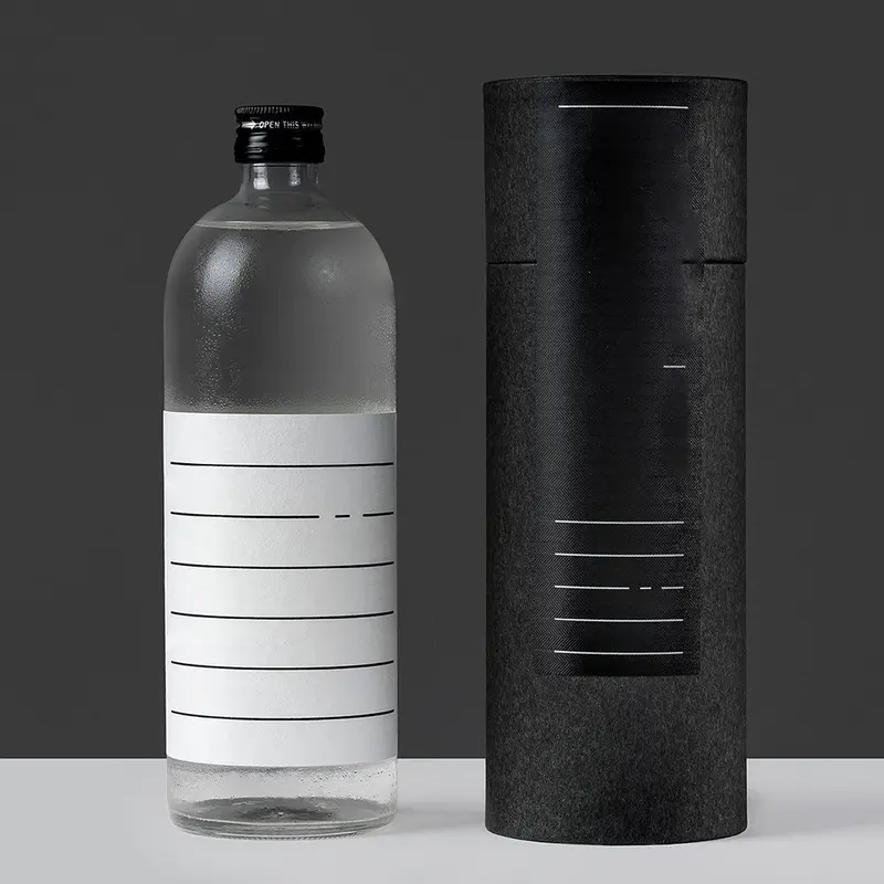 Bottle Tube Packaging produced as custom beverage packaging