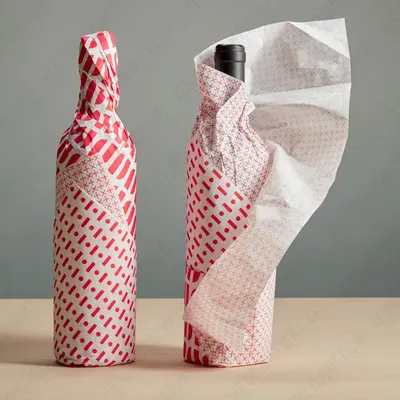 Bottle Wrapping Paper shown as a finished custom-printed pack