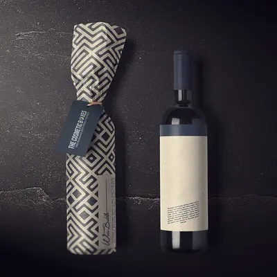 Bottle Wrapping Paper displayed with the closure detail visible