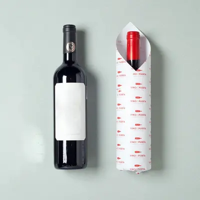 Bottle Wrapping Paper shown at an angle that reveals the depth of the pack