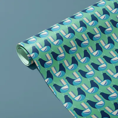 Bottle Wrapping Paper presented alongside its printed surface detail