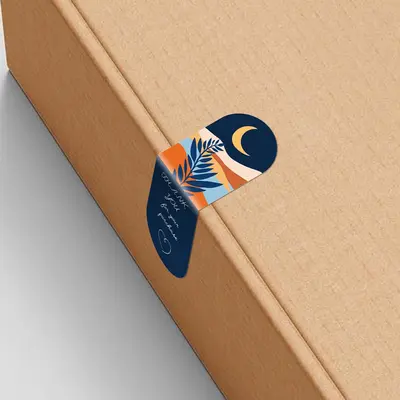 Box Seal Stickers displayed with the closure detail visible