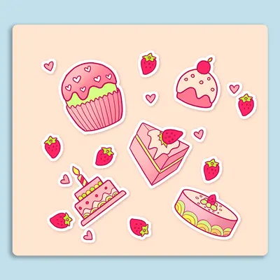 Cake Stickers photographed from a second angle showing the side panel
