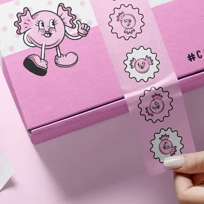 Cake Stickers displayed with the closure detail visible