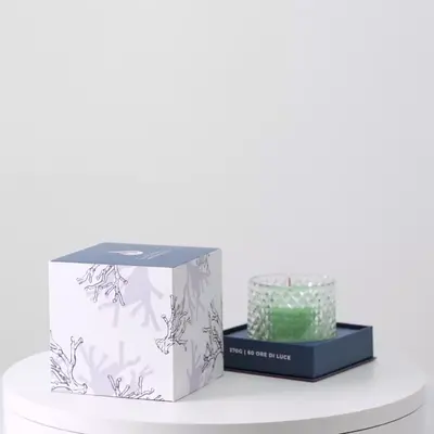 Candle Boxes with Insert displayed with the closure detail visible