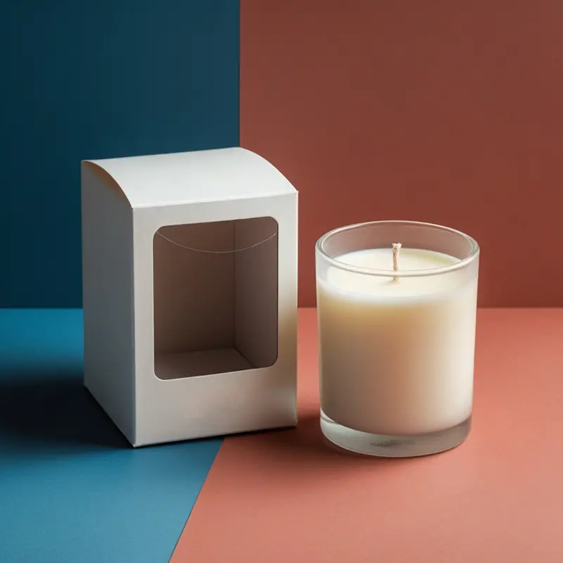 Candle Boxes with Window photographed to show finish and proportion