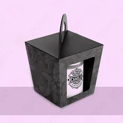 Candle Display Boxes photographed from a second angle showing the side panel