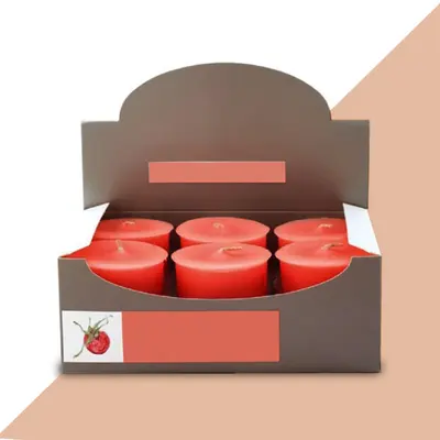 Candle Display Boxes presented alongside its printed surface detail