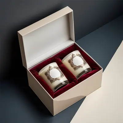 Candle Gift Boxes displayed with the closure detail visible