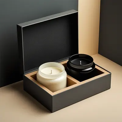Candle Gift Boxes shown at an angle that reveals the depth of the pack