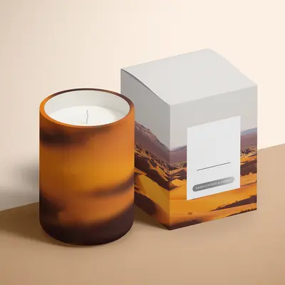 Candle Jar Boxes displayed with the closure detail visible