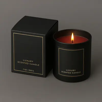 Candle Jar Boxes shown at an angle that reveals the depth of the pack