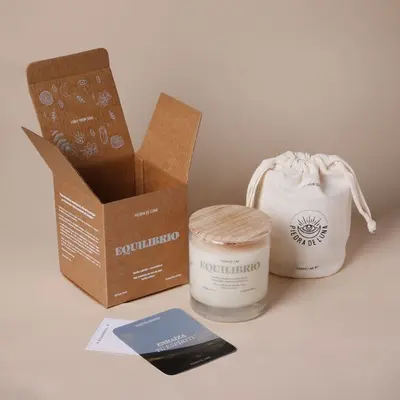 Candle Subscription Boxes presented alongside its printed surface detail