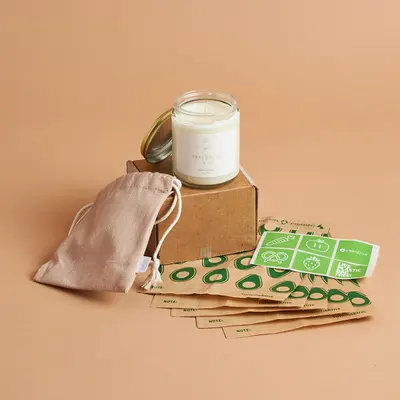 Candle Subscription Boxes photographed to show the finish across the panel