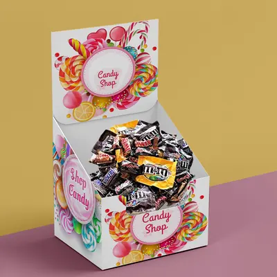 Candy Boxes shown at an angle that reveals the depth of the pack