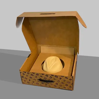 Cap Boxes photographed from a second angle showing the side panel