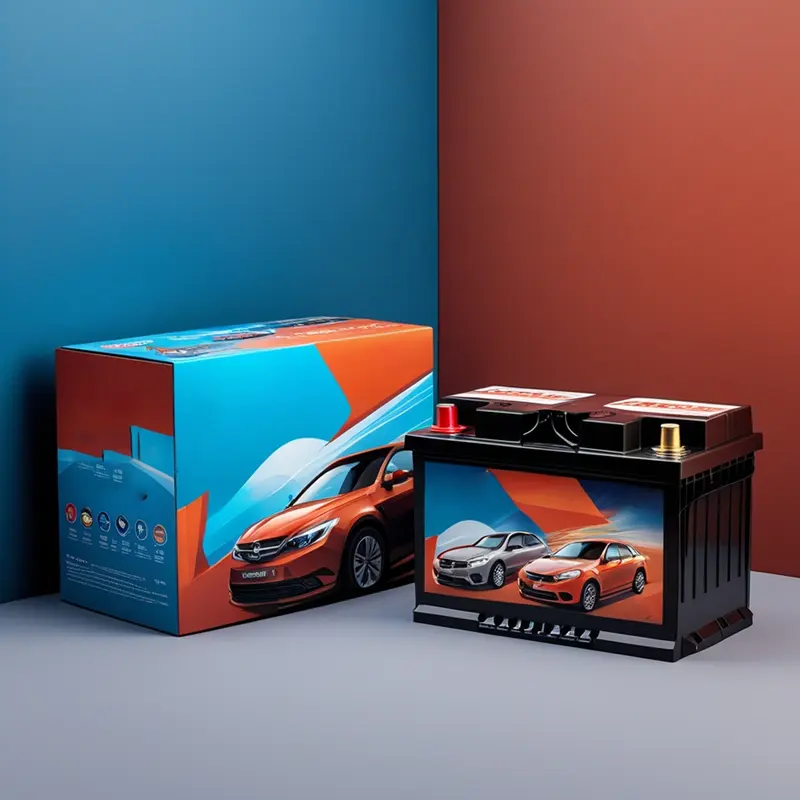 Car Battery Packaging photographed to show finish and proportion