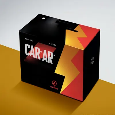 Car Battery Packaging presented alongside its printed surface detail