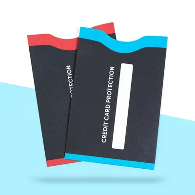Card Sleeves Packaging photographed from a second angle showing the side panel