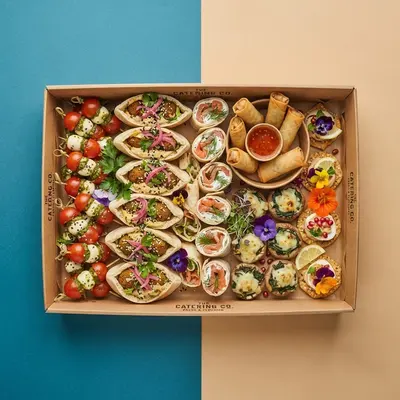 Cardboard Catering Trays photographed from a second angle showing the side panel