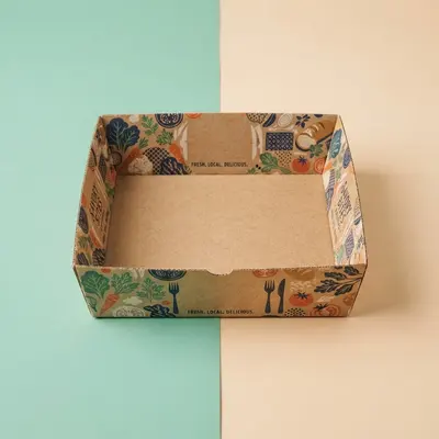 Cardboard Catering Trays shown at an angle that reveals the depth of the pack