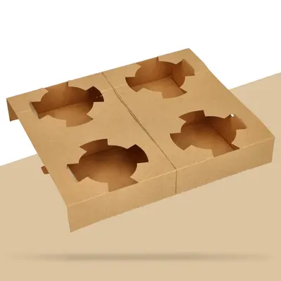 Cardboard Cup Holder shown as a finished custom-printed pack
