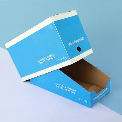 Cardboard Display Boxes displayed with the closure detail visible