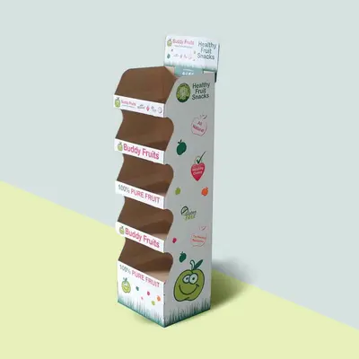 Cardboard Display Stands displayed with the closure detail visible