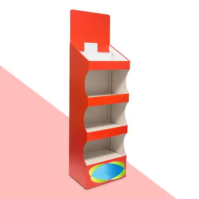 Cardboard Display Stands presented alongside its printed surface detail