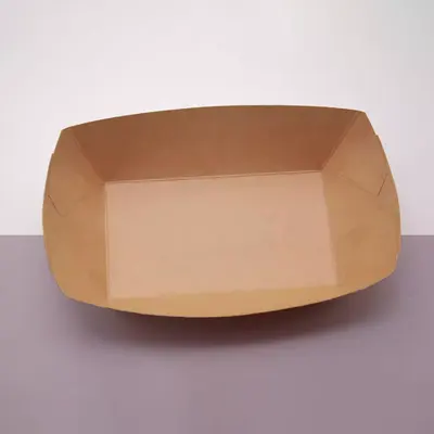Cardboard Lunch Trays shown as a finished custom-printed pack