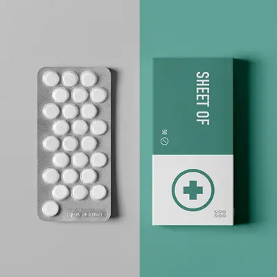 CBD Dissolvable Sleep Tablets Boxes photographed from a second angle showing the side panel