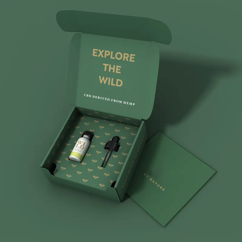 CBD Gift Boxes photographed to show finish and proportion